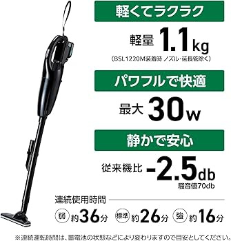 HiKOKI10.8VコードレスクリーナーR12DC　2.0Ahバッテリ、充電器 Amazon.co.jp: HiKOKI(ハイコーキ) 10.8V コードレスクリーナー